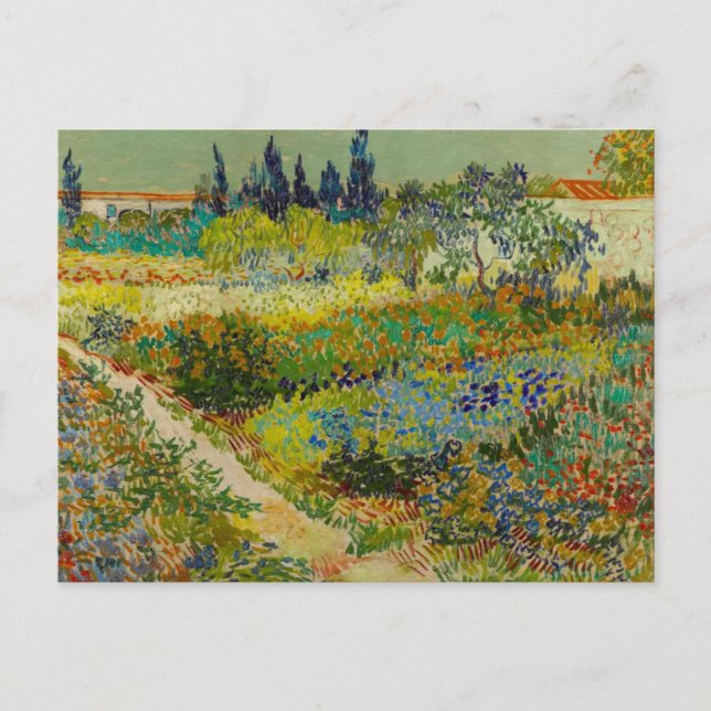 Vincent Van Gogh Garden at Arles Postkarte (Vorderseite)