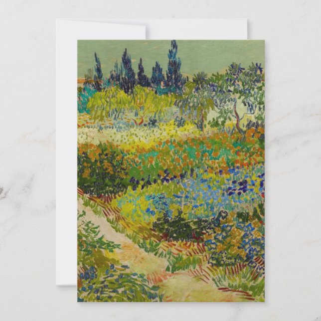 Vincent Van Gogh Garden at Arles Save The Date (Vorderseite)