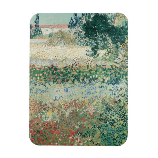 Vincent van Gogh Garden in Bloom, 1888 Magnet (Vertikal)