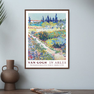 Vincent van Gogh Garden mit Blume in Arles Poster