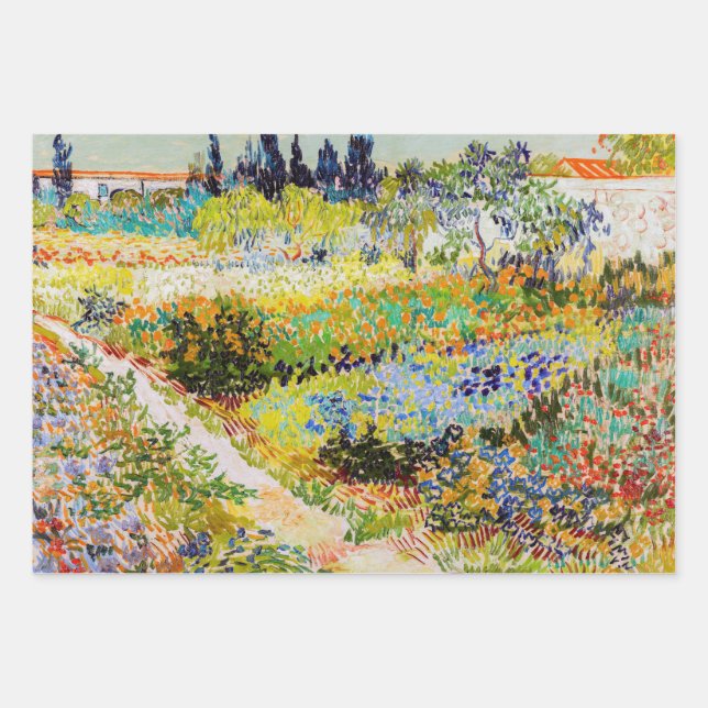 Vincent van Gogh - Garten bei Arles Geschenkpapier Set (Vorderseite)