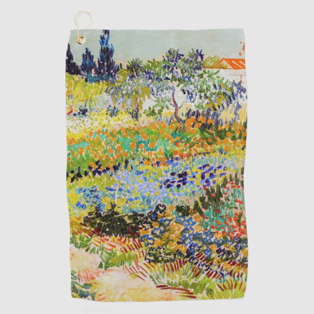 Vincent van Gogh - Garten bei Arles Golfhandtuch (Vorderseite)