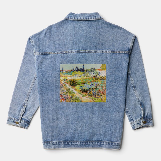 Vincent van Gogh - Garten bei Arles Jeansjacke (Rückseite)