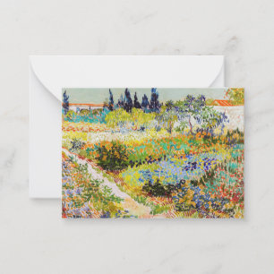 Vincent van Gogh - Garten bei Arles Mitteilungskarte