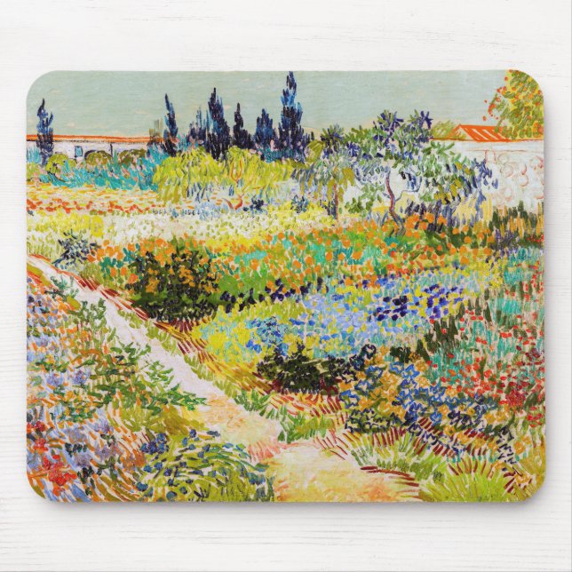 Vincent van Gogh - Garten bei Arles Mousepad (Vorne)