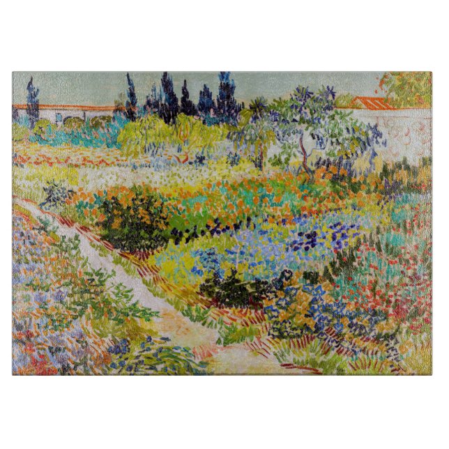 Vincent van Gogh - Garten bei Arles Schneidebrett (Vorderseite)