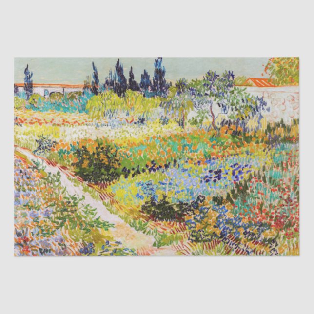 Vincent van Gogh - Garten bei Arles Seidenpapier (Vorderseite)