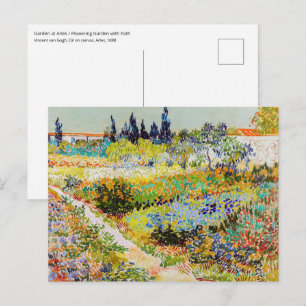 Vincent van Gogh - Garten in Arles Postkarte