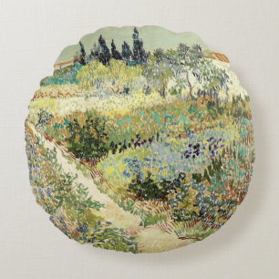 Vincent Van Gogh Garten in Arles Rundes Kissen