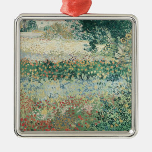 Vincent van Gogh Garten in Bloom, Arles, 1888 Ornament Aus Metall