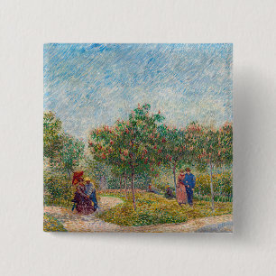 Vincent van Gogh - Garten in Montmarte mit Liebend Button