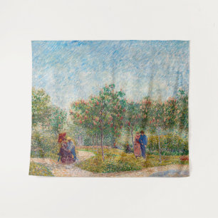 Vincent van Gogh - Garten in Montmarte mit Liebend Wandteppich