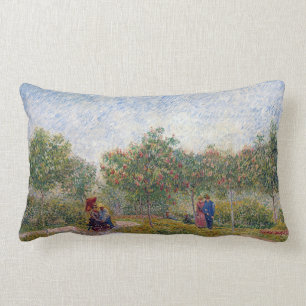 Vincent van Gogh Garten in Montmarte mit Liebenden Lendenkissen