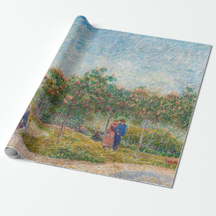 Vincent van Gogh - Garten in Montmarte mit Verlieb Geschenkpapier