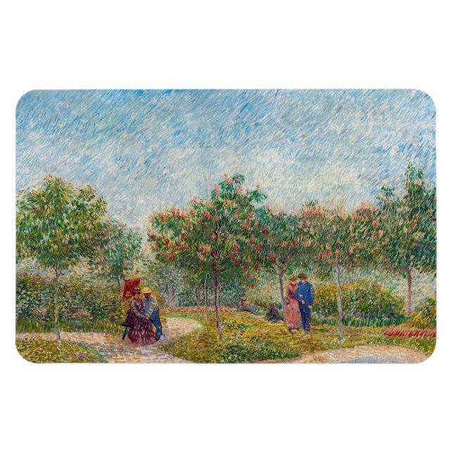Vincent van Gogh - Garten in Montmarte mit Verlieb Magnet (Horizontal)