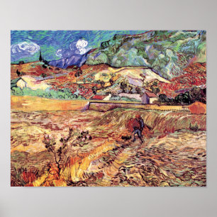 Vincent Van Gogh - Gedecktes Weizenfeld Kunst Poster