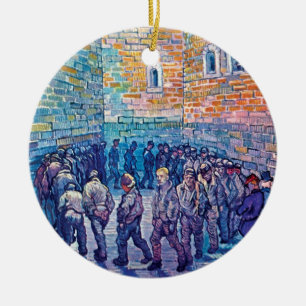 Vincent Van Gogh - Gefangene beim Rundgang Keramik Ornament