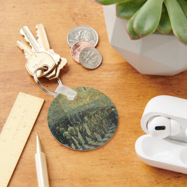 Vincent van Gogh - Gefangene, die Sport treiben Schlüsselanhänger (Schreibtisch)