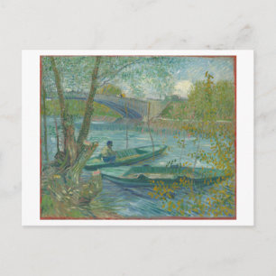 Vincent van Gogh Gemälde "Fishing in Spring" Postkarte