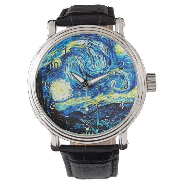 Vincent van Gogh Gemälde, Starry Night Armbanduhr (Vorderseite)