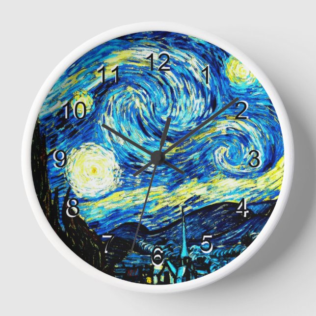 Vincent van Gogh Gemälde, Starry Night Uhr (Vorderseite)
