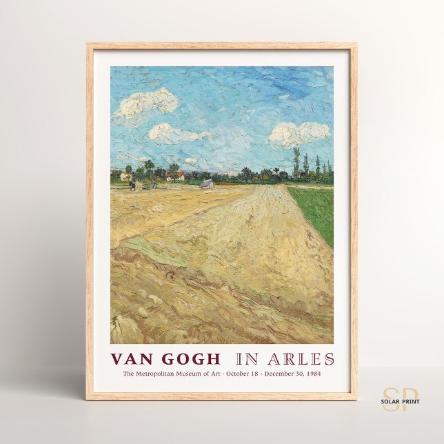 Vincent van Gogh Gepflügte Felder Kunstdruck Vinta Poster (Von Creator hochgeladen)
