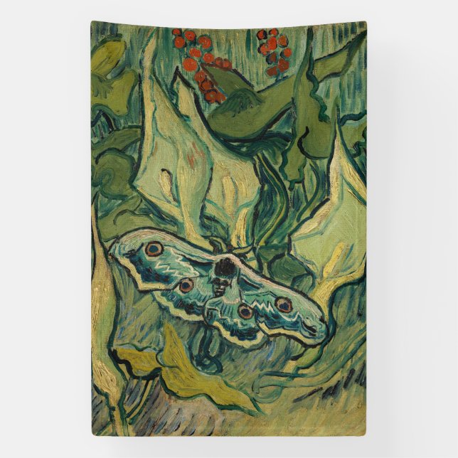 Vincent van Gogh - Giant Peacock Moth Banner (Vertikal)