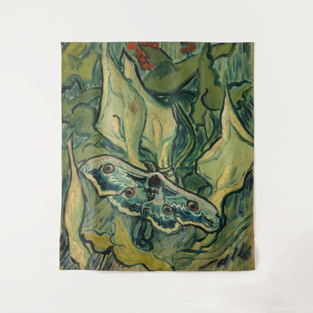 Vincent van Gogh - Giant Peacock Moth Wandteppich (Vorderseite)