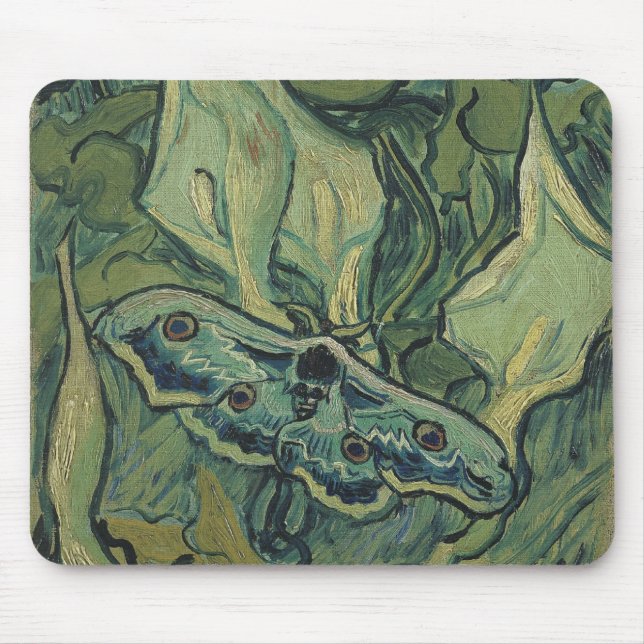 Vincent van Gogh - Great Peacock Moth Mousepad (Vorne)