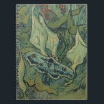 Vincent van Gogh - Great Peacock Moth Notizblock<br><div class="desc">Die Große Pfauenmotte (1889) von Vincent van Gogh ist eine Vintage Kunst noch Leben Post-Impressionismus Naturmalerei. Ein Insekt, die Kaisermotte, in einem Frühjahrsgarten mit Calla Lily Blume und anderen Pflanze. Van Gogh nannte es eine "Totenkopfmotte" und malte einen Schädel auf der Rückseite seines Körpers. Über den Künstler: Vincent Willem van...</div>