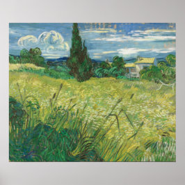 Vincent Van Gogh Green Field Painting Print Poster