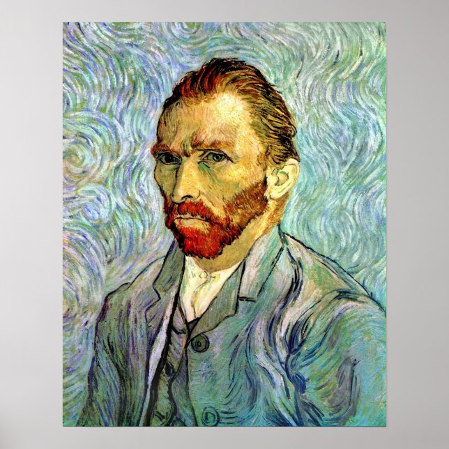 Vincent Van Gogh - Green Self-Portrait Fine Art Poster (Vorne)