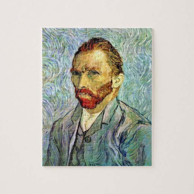 Vincent Van Gogh - Green Self-Portrait Fine Art Puzzle (Vertikal)