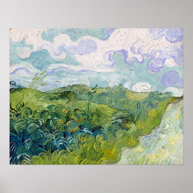 Vincent van Gogh Green Wheat Fields, Auvers Poster (Vorne)