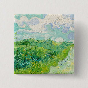 Vincent van Gogh - Grüne Weizenfelder, Auvers Button
