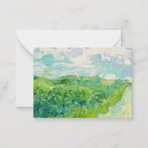 Vincent van Gogh - Grüne Weizenfelder, Auvers Mitteilungskarte