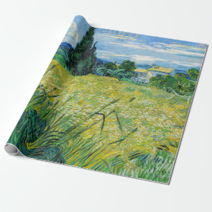Vincent van Gogh - Grüne Weizenfelder mit Zypresse Geschenkpapier