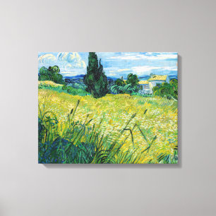 Vincent van Gogh - Grüne Weizenfelder mit Zypresse Leinwanddruck