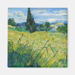 Vincent van Gogh - Grüne Weizenfelder mit Zypresse Magnet