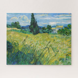 Vincent van Gogh - Grüne Weizenfelder mit Zypresse Puzzle