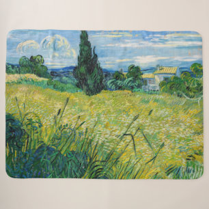 Vincent van Gogh - Grüne Weizenfelder mit Zypresse Sherpadecke