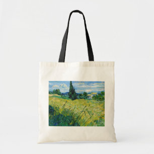 Vincent van Gogh - Grüne Weizenfelder mit Zypresse Tragetasche