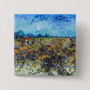 Vincent van Gogh - Grüner Weinberg Button
