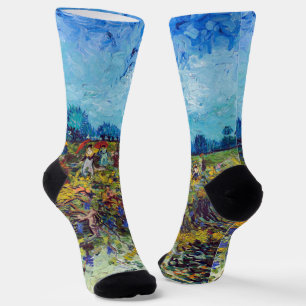 Vincent van Gogh - Grüner Weinberg Socken