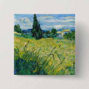 Vincent van Gogh - Grünes Weizenfeld mit Cypress Button