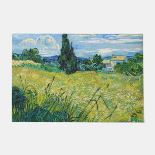 Vincent van Gogh - Grünes Weizenfeld mit Cypress Fußmatte