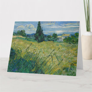 Vincent Van Gogh, Grünes Weizenfeld mit Cypress Karte