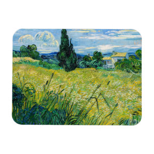 Vincent van Gogh - Grünes Weizenfeld mit Cypress Magnet