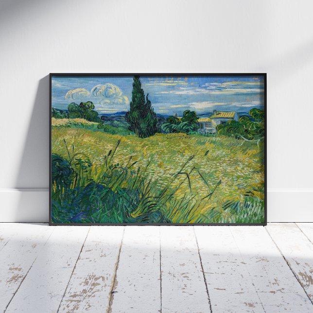 Vincent Van Gogh, Grünes Weizenfeld mit Cypress Poster (Von Creator hochgeladen)