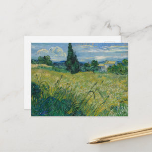 Vincent Van Gogh, Grünes Weizenfeld mit Cypress Postkarte